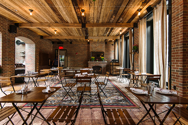 refinery rooftop terrace living room