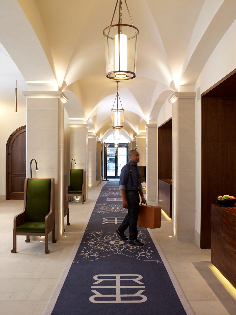 Refinery arcade entrance with bellman